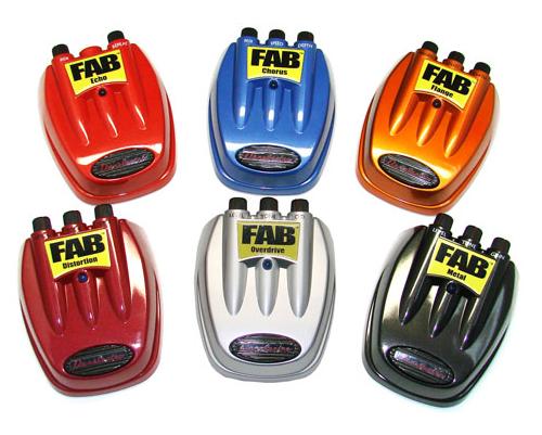 Danelectro Fab Guitar effects pedals.